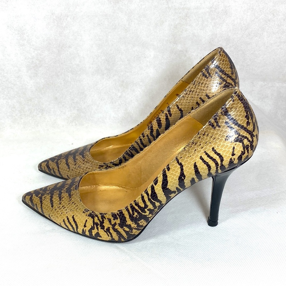 Stuart Weitzman Python Pointed Toe Stiletto Pumps - image 3